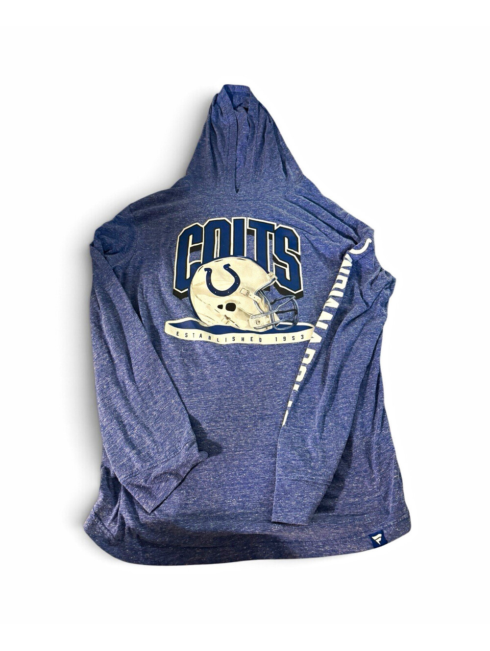 Fanatics Indianapolis Colts Football NFL Hoodie Hooded Sweatshirt Blue Men's L